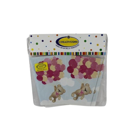 CAJA PALOMERA OSITA CON GLOBOS
