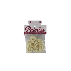 ROSA DE LISTÓN SATÍN CREMA 3CM