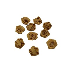 ROSA DE LISTÓN SATÍN DORADO 3CM
