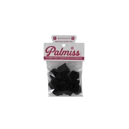 ROSA DE LISTÓN SATÍN NEGRO 3CM