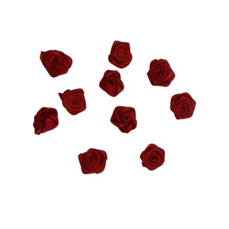 ROSA DE LISTÓN SATÍN ROJO 3CM