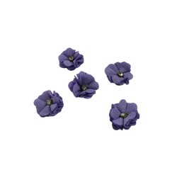 FLOR TELA LILA 3.5CM