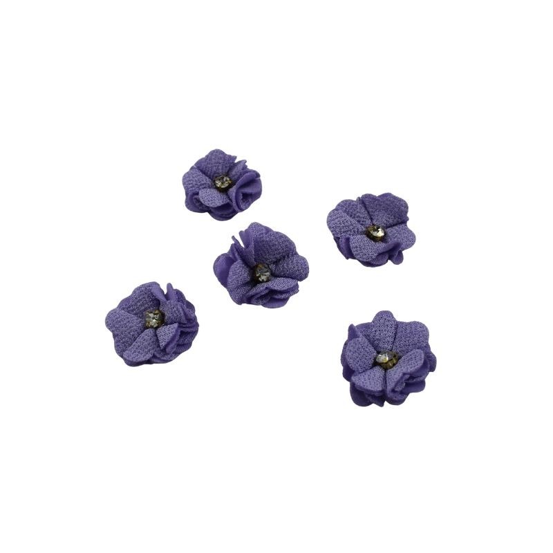 FLOR TELA LILA 3.5CM
