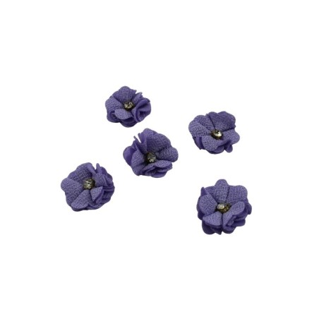 FLOR TELA LILA 3.5CM