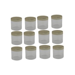 CILINDRO DE ACETATO 2X2 CON TAPA DORADA