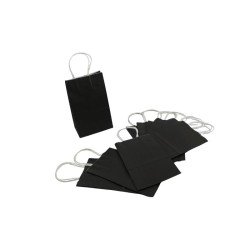 BOLSA DE PAPEL CON ASA 8X5 NEGRO