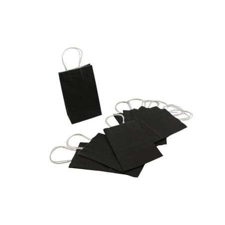 BOLSA DE PAPEL CON ASA 8X5 NEGRO
