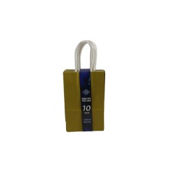 BOLSA DE PAPEL CON ASA 8X5 DORADO