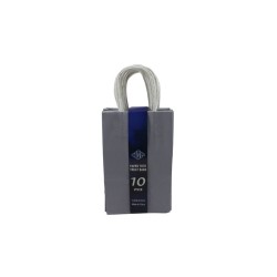 BOLSA DE PAPEL CON ASA 8X5 PLATA