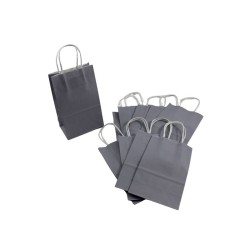 BOLSA DE PAPEL CON ASA 8X5 PLATA