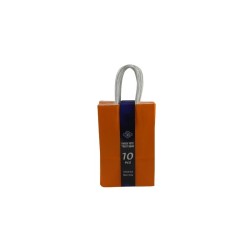 BOLSA DE PAPEL CON ASA 8X5 NARANJA