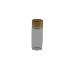 FRASCO DE VIDRIO DE 4.5CM CON TAPA METÁLICA