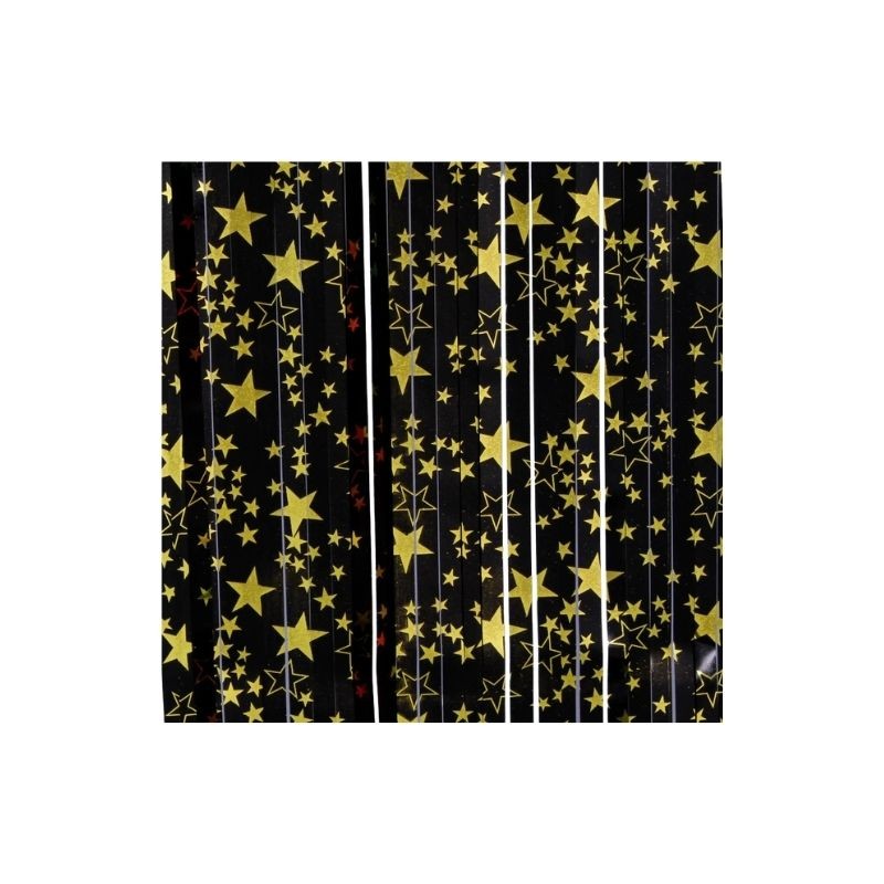 CORTINA METÁLICA NEGRO/ESTRELLAS