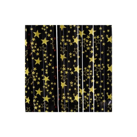 CORTINA METÁLICA NEGRO/ESTRELLAS