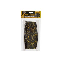 CORTINA METÁLICA NEGRO/ESTRELLAS