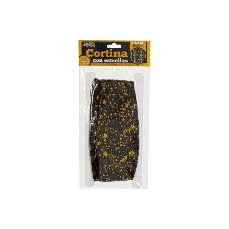 CORTINA METÁLICA NEGRO/ESTRELLAS