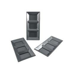 CHAROLA SECCIONAL RECTANGULAR  PLATA
