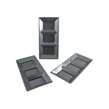 CHAROLA SECCIONAL RECTANGULAR  PLATA