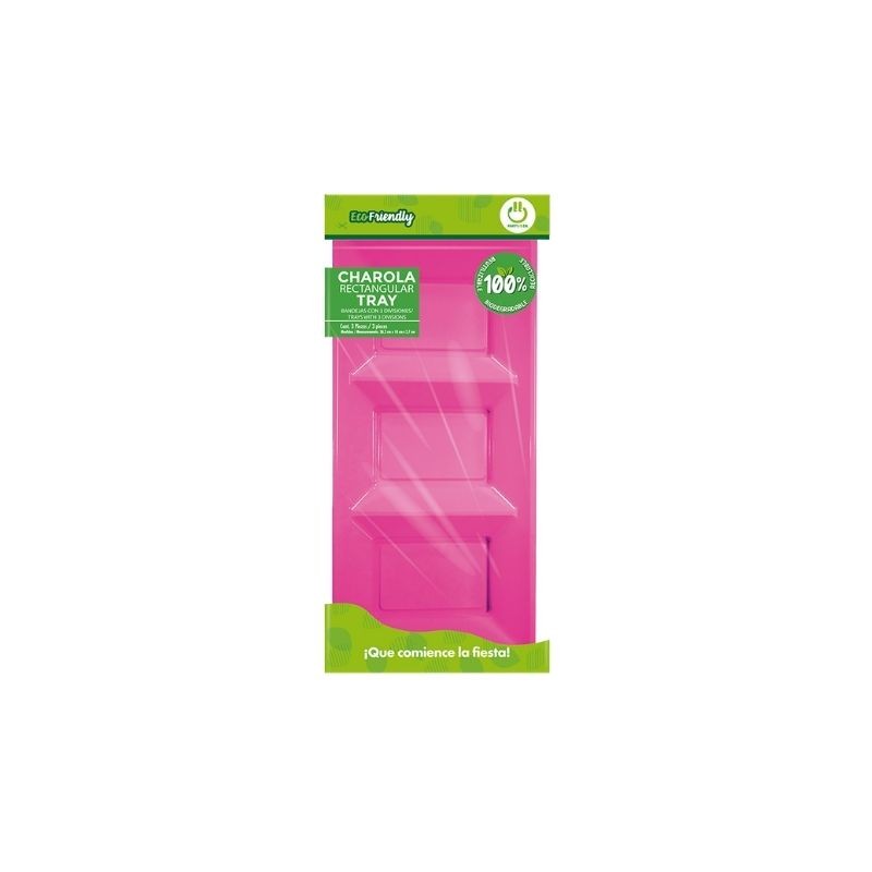 CHAROLA SECCIONAL RECTANGULAR FUCSIA