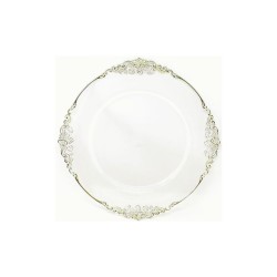 PLATO 13 BORDE DORADO BARROCO