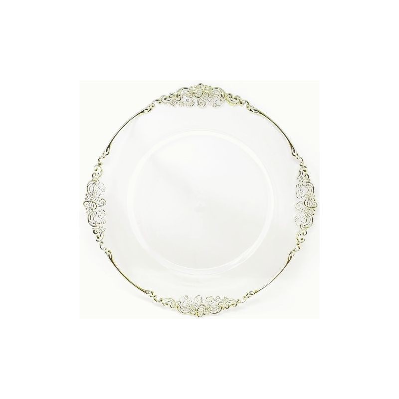PLATO 13 BORDE DORADO BARROCO