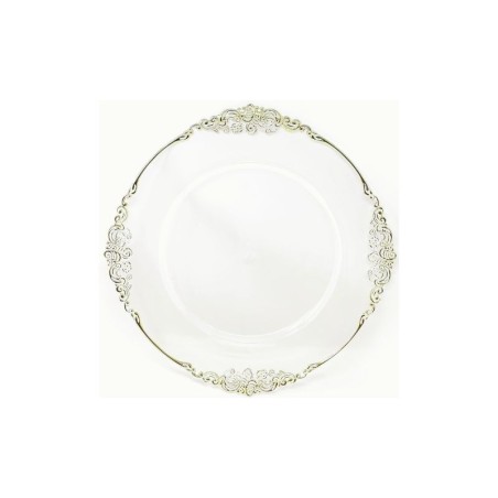 PLATO 13 BORDE DORADO BARROCO