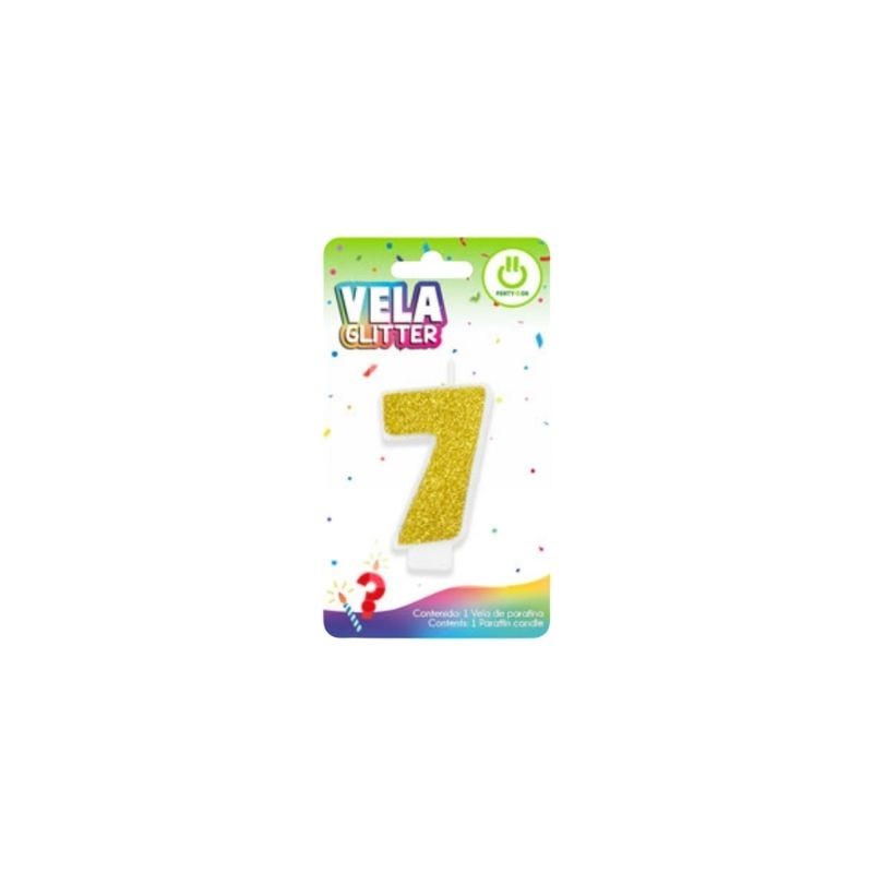 VELA PARA PASTEL NÚMERO 7