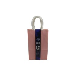 BOLSA DE PAPEL CON ASA 8X5 ROSA