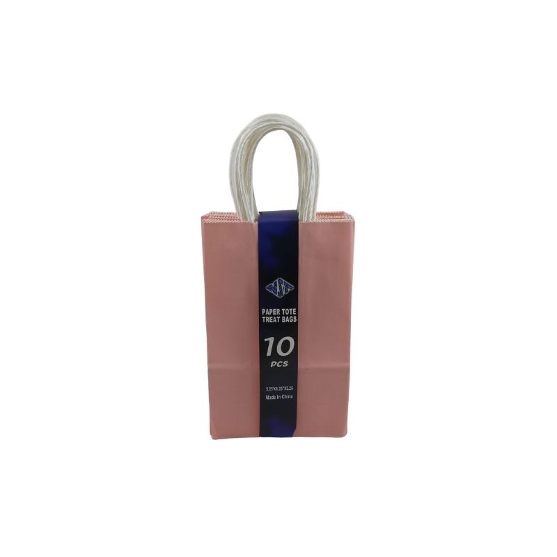 BOLSA DE PAPEL CON ASA 8X5 ROSA