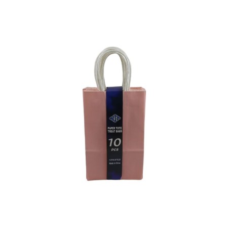 BOLSA DE PAPEL CON ASA 8X5 ROSA