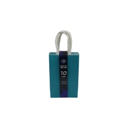 BOLSA DE PAPEL CON ASA 8X5 TURQUESA