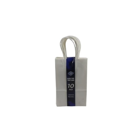 BOLSA DE PAPEL CON ASA 8X5 BLANCO