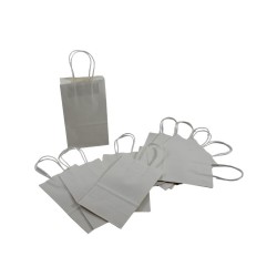 BOLSA DE PAPEL CON ASA 8X5 BLANCO