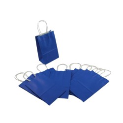 BOLSA DE PAPEL CON ASA 8X5 AZUL REY