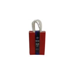 BOLSA DE PAPEL CON ASA 8X5 ROJO