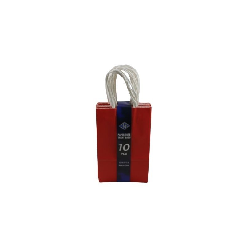 BOLSA DE PAPEL CON ASA 8X5 ROJO