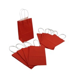 BOLSA DE PAPEL CON ASA 8X5 ROJO