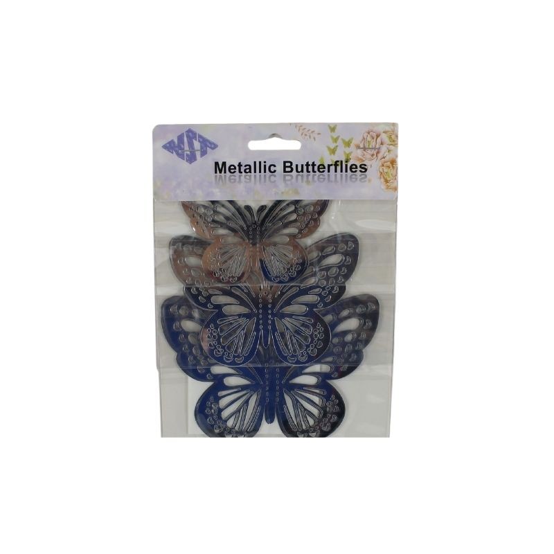 MARIPOSA DE ACETATO PLATA