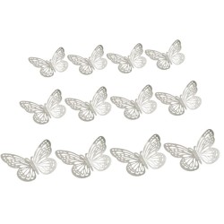 MARIPOSA DE ACETATO PLATA