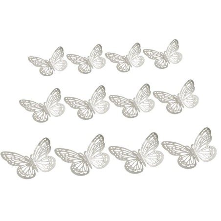 MARIPOSA DE ACETATO PLATA