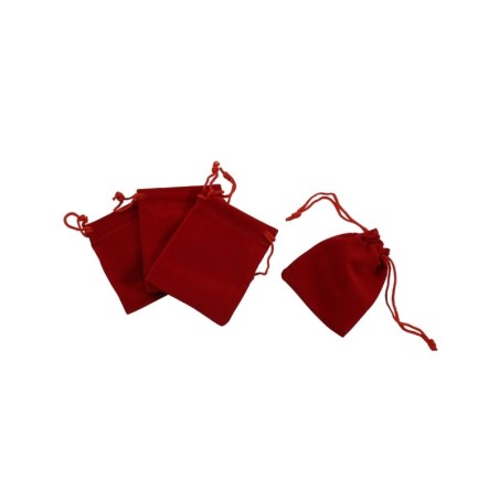 BOLSITA DE TERCIOPELO  6X8CM ROJO