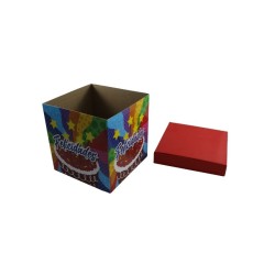 CAJA CUBO CUMPLEAÑOS
