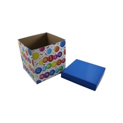 CAJA CUBO CUMPLEAÑOS