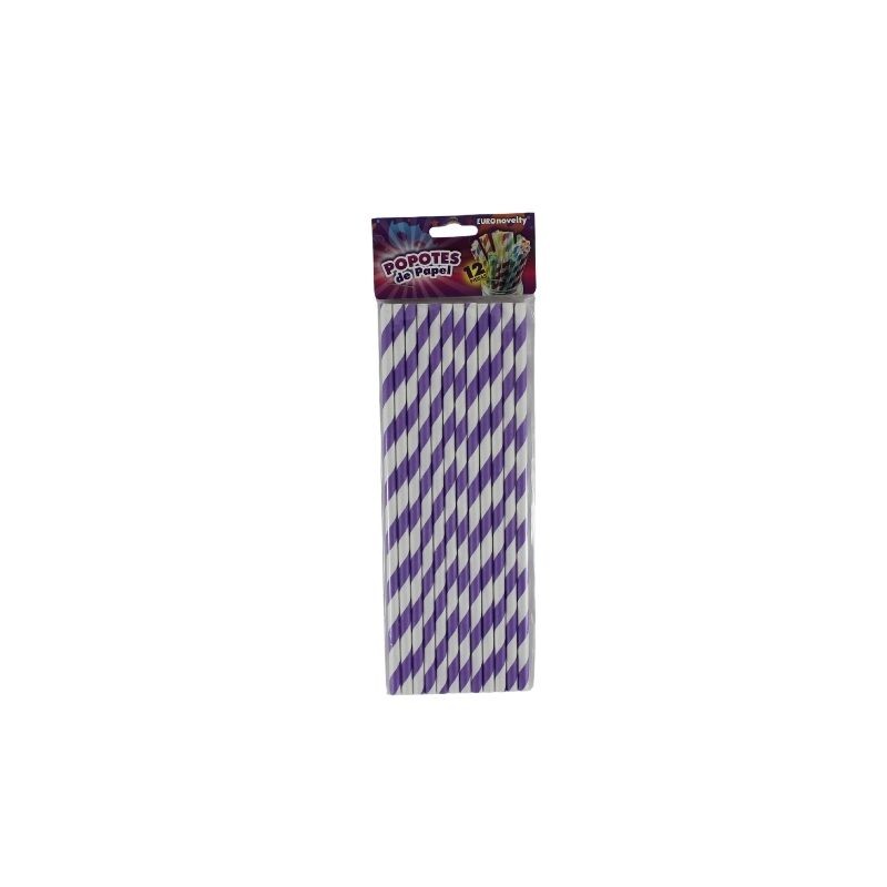 POPOTE DE PAPEL MORADO/BLANCO