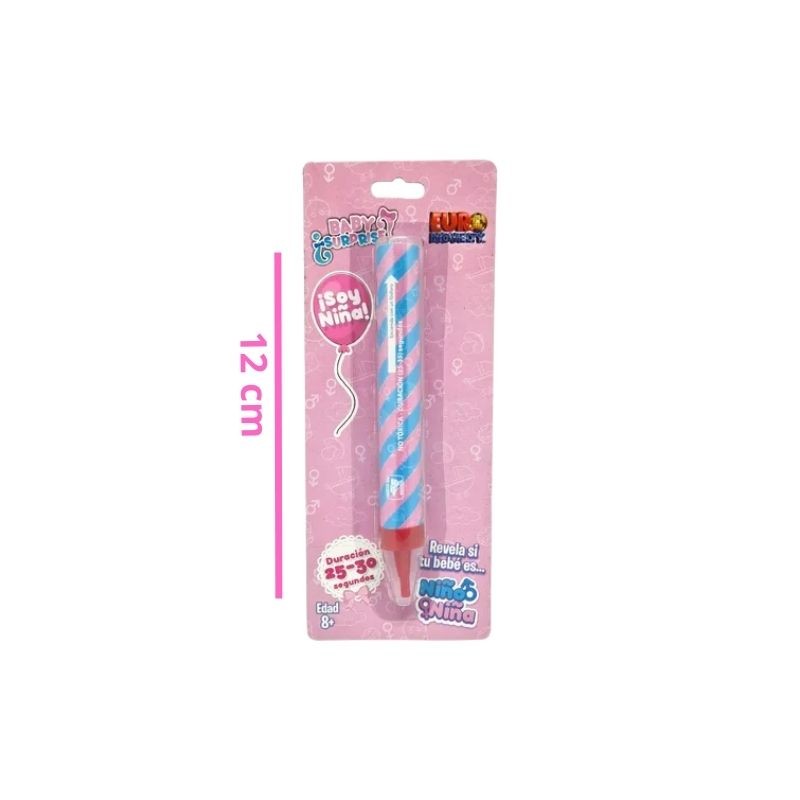 VELA CHISPERO 12CM ROSA