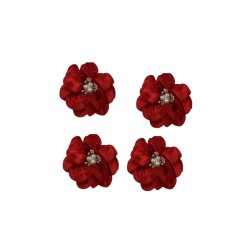 FLOR ROJO 8CM CON PERLA