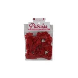 FLOR ROJO 8CM CON PERLA