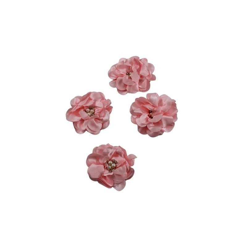 FLOR ROSA 8CM CON PERLA