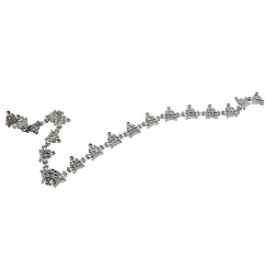 STRASS CORONA 3.5CM PLATA
