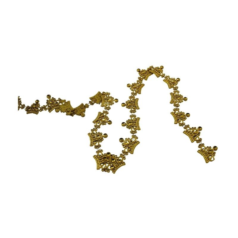 STRASS CORONA 3.5CM DORADO